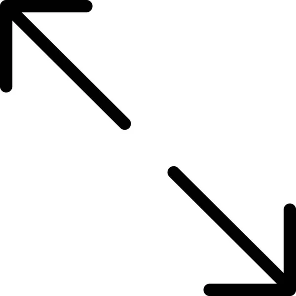 Pfeilpfeil Symbol Solidem Stil Erweitern — Stockvektor