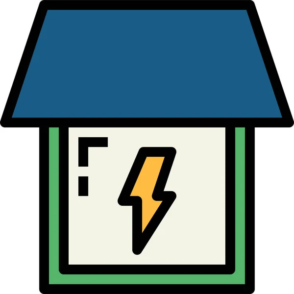 Energy Homes House Icon Ecology Environmentalism Category — Stock Vector