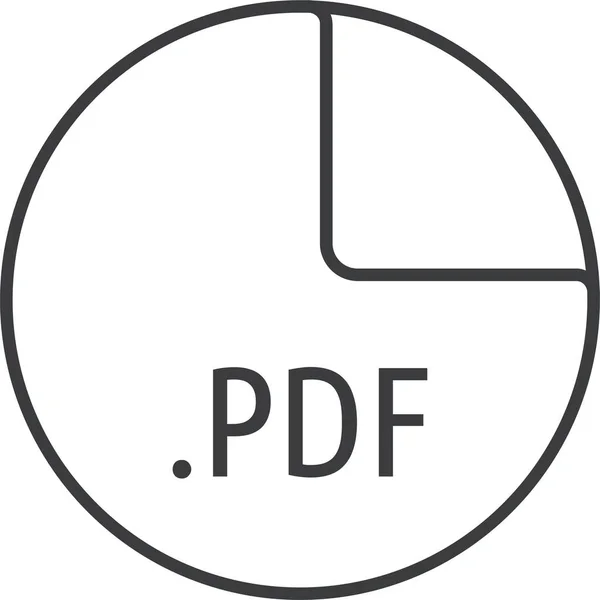 Format Fichier Icône Pdf Dans Style Contour — Image vectorielle