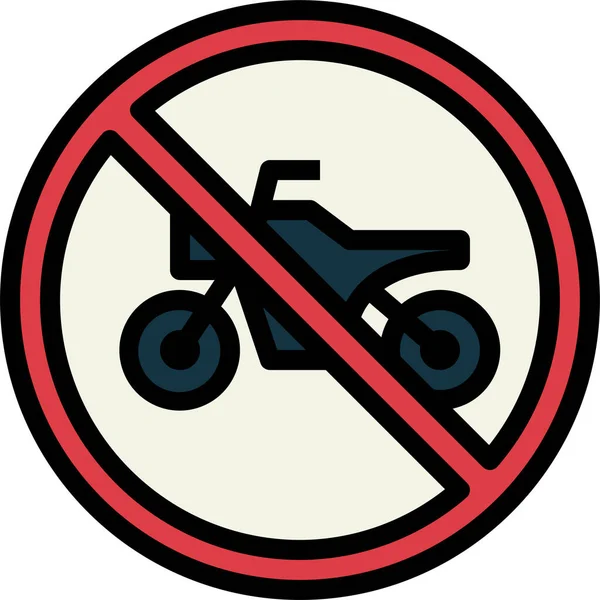 Motocicli Segnalazione Icona Stradale — Vettoriale Stock