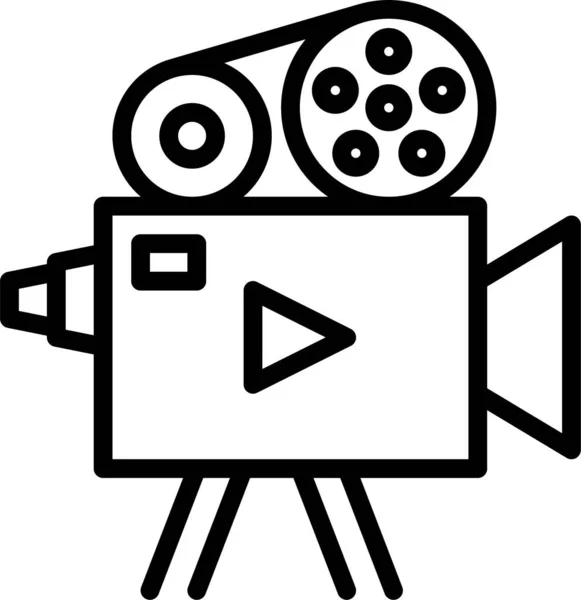 Εικονίδιο Συσκευής Βιντεοκάμερα Tehcnology Στυλ Περιγράμματος — Διανυσματικό Αρχείο
