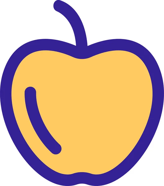 Icône Fruit Contour Pomme Dans Catégorie Des Boissons Alimentaires — Image vectorielle