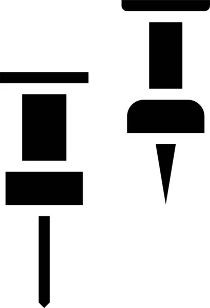 Значок Матеріалу Долучення Суцільному Стилі — стоковий вектор