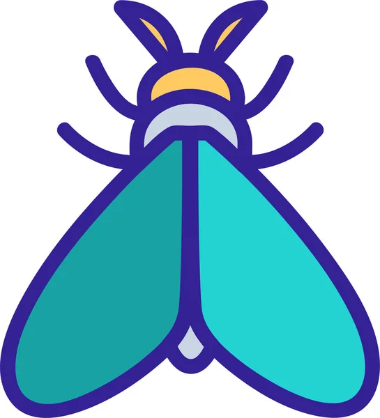 Schmetterlingskontur Zeichensymbol Stil Ausgefüllter Umrisse — Stockvektor