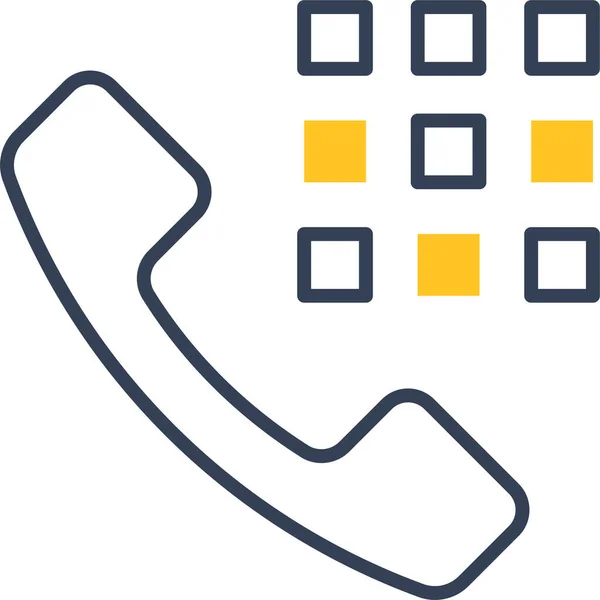 Number Dial Phone Icon — 图库矢量图片