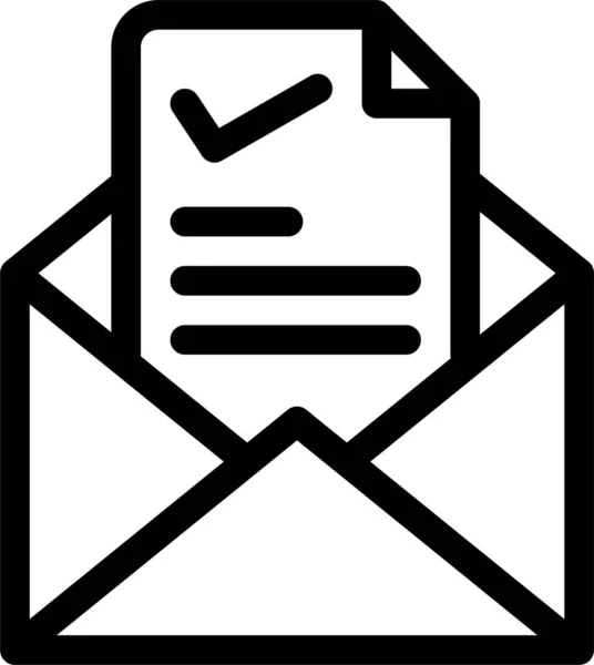 Email Dobrá Ikona Úlohy Stylu Osnovy — Stockový vektor