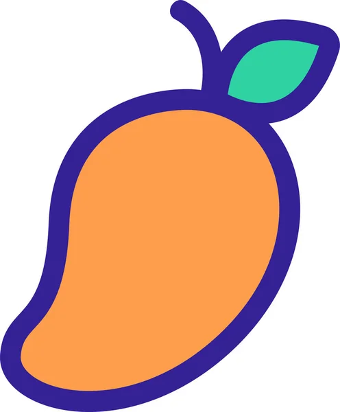 Icono Fruta Del Contorno Manzana Categoría Bebidas Alimenticias — Archivo Imágenes Vectoriales