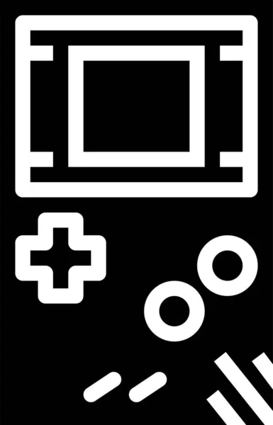 Console Game Gamer Icon Solid Style — Stock Vector