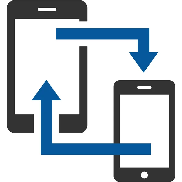 Échange Données Icône Mobile Dans Catégorie Marketing Seo — Image vectorielle