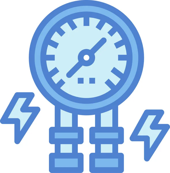 Constructie Gasmeter Pictogram Gevulde Outline Stijl — Stockvector