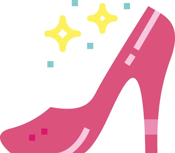 Tacones Femeninos Alto Icono Estilo Plano — Vector de stock