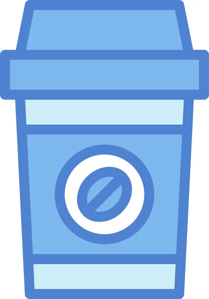 Away Coffee Cup Icon Filled Outline Style — Stock Vector