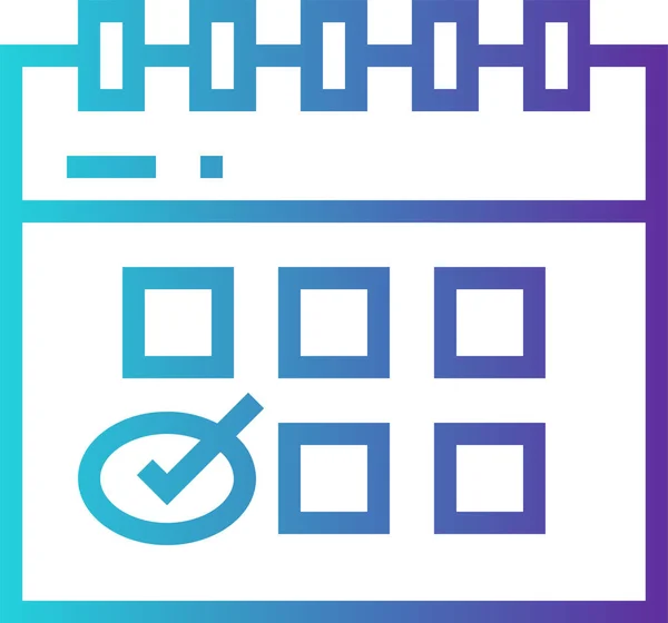 Ícone Organização Data Calendário Estilo Suave —  Vetores de Stock