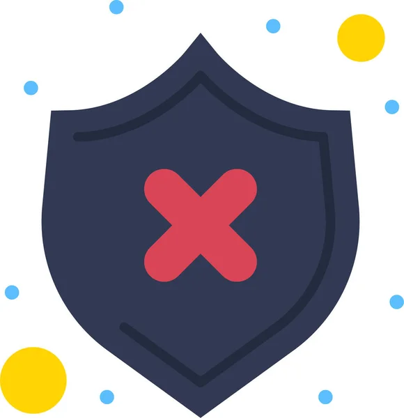 Fallido Proteger Icono Protección Categoría Seguridad Informática Internet — Vector de stock