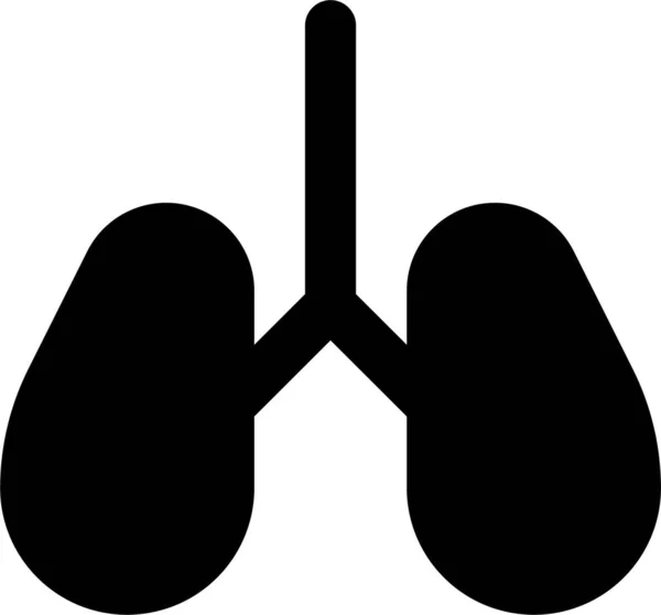 Anatomia Respiração Ícone Saúde Estilo Sólido — Vetor de Stock