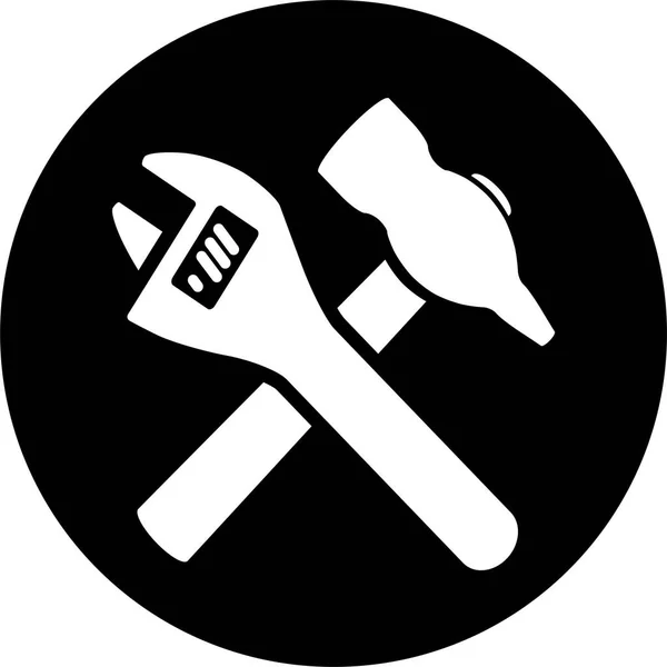 Иконка Инструмента Строительного Оборудования Твердом Стиле — стоковый вектор