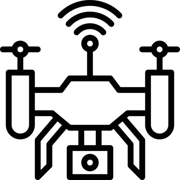 Значок Сигналу Камери Безпілотника Категорії Електронних Пристроїв — стоковий вектор