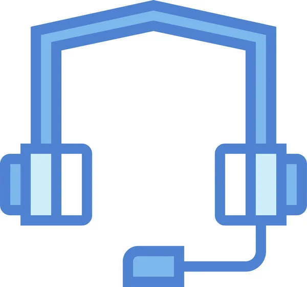 Communications Earphones Headphones Icon — Stock Vector
