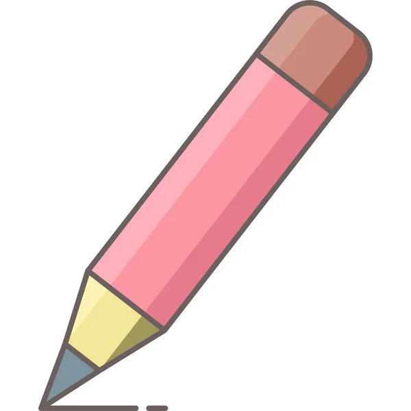 Icône Conception Créative Crayon Dans Style Contour Rempli — Image vectorielle