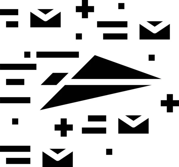 Ícone Mensagem Envelope Mail Estilo Sólido — Vetor de Stock