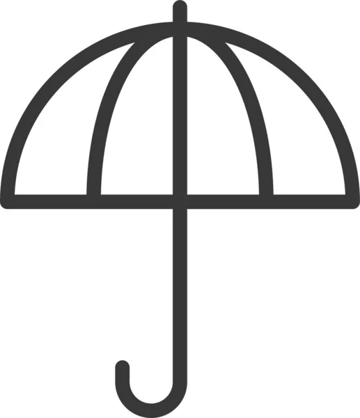 Brolly Icono Sombrilla Primavera Estilo Esquema — Vector de stock