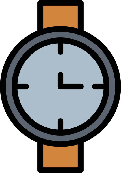 Temporizador Tiempo Icono Del Reloj Estilo Contorno Lleno — Vector de stock