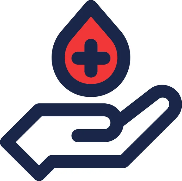 Значок Донорства Крові Заповненому Стилі — стоковий вектор