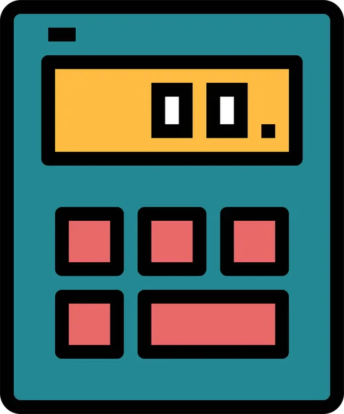 Calcolatrice Istruzione Matematica Icona Nella Categoria Istruzione Scuola Apprendimento — Vettoriale Stock
