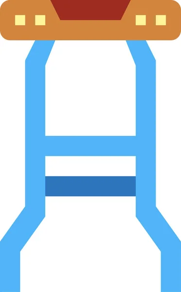 平板式椅子家具座椅图标 — 图库矢量图片