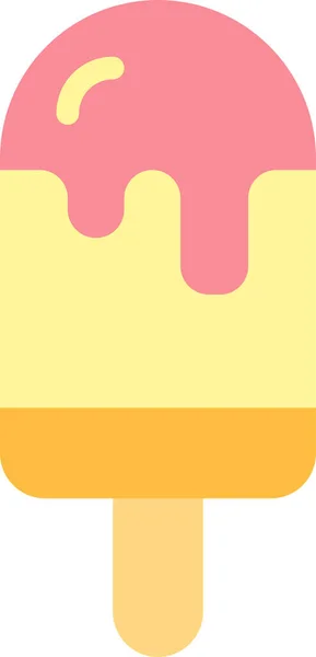 甜点冰淇淋冰棒图标 扁平风格 — 图库矢量图片