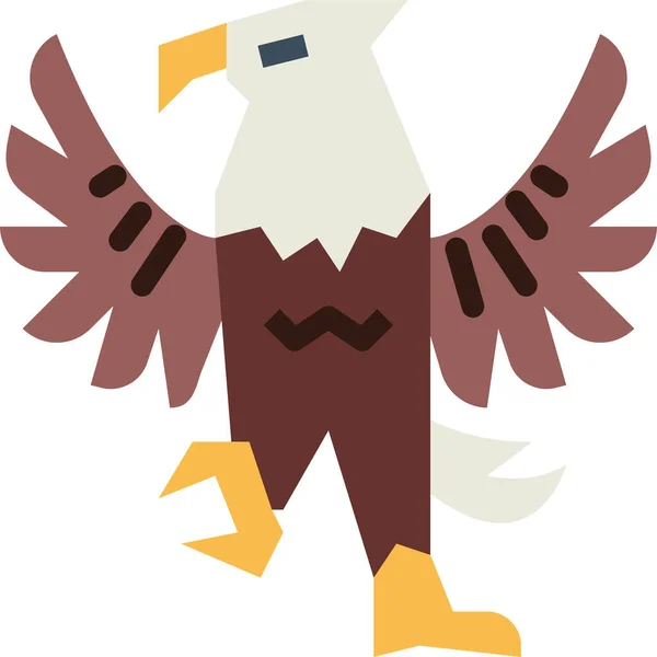 Eagle Hawk Bird Icon — Stock Vector