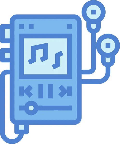 Słuchawki Multimedialna Ikona Muzyki — Wektor stockowy