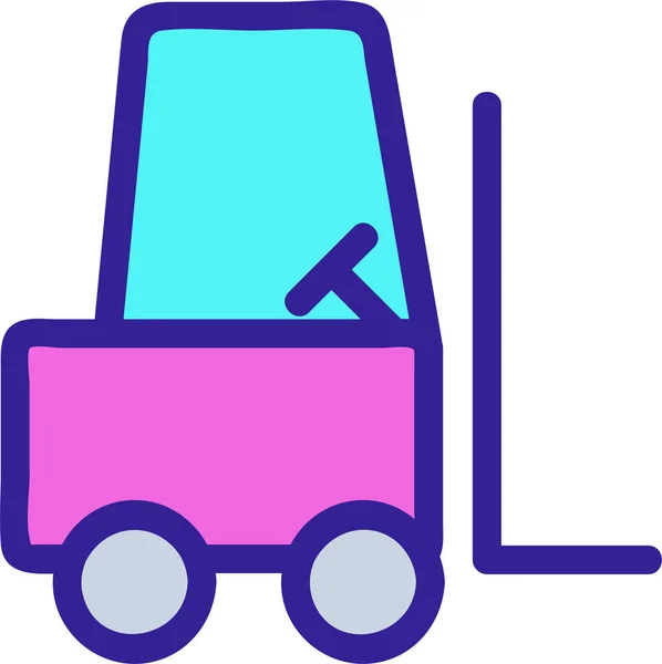 Cargo Forklift Linear Icon — Stock Vector