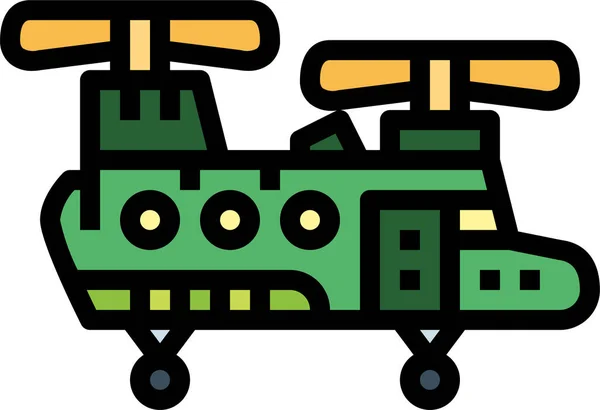 Icono Militar Del Helicóptero Del Ejército Categoría Guerra Militar — Vector de stock