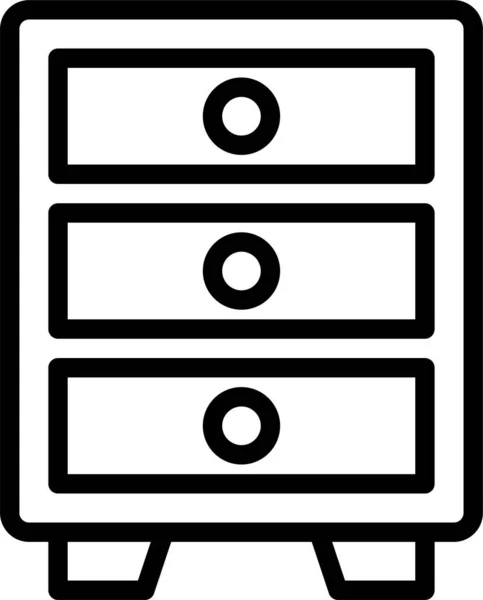 Archive Cabinet Drawer Icon — Stock Vector