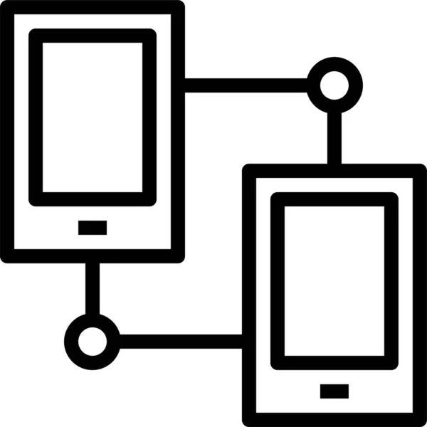 Icono Uso Compartido Red Del Conector Categoría Dispositivos Electrónicos Electrodomésticos — Archivo Imágenes Vectoriales