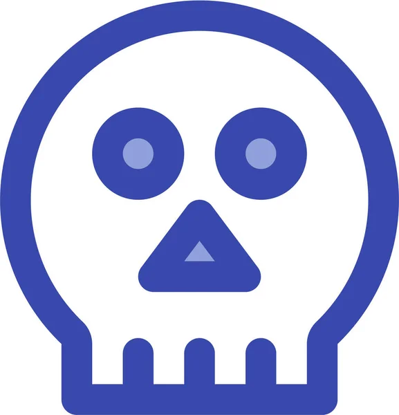 Knochengefahr Totes Symbol Der Halloween Kategorie — Stockvektor