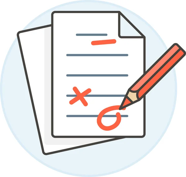 Annotation Checking Reviewing Icon — Stock Vector