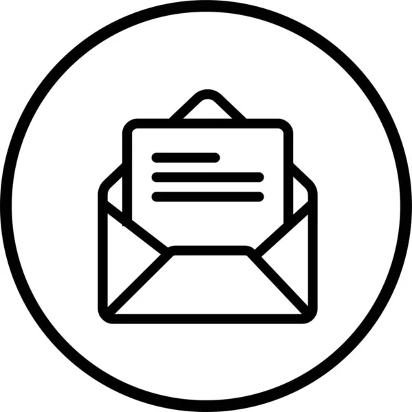 Ευθυγράμμιση Εικονίδιο Πληκτρολογίου Ηλεκτρονικού Ταχυδρομείου Στυλ Περίγραμμα — Διανυσματικό Αρχείο