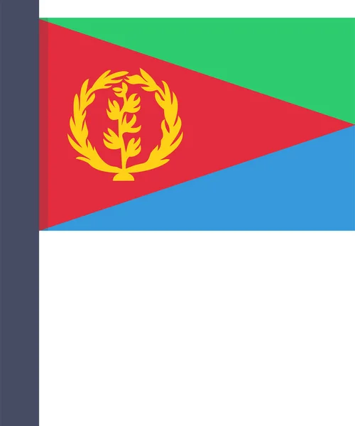 Χώρα Eritrea Eritrean Εικονίδιο Επίπεδη Στυλ — Διανυσματικό Αρχείο