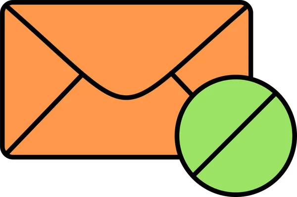 Ikona Nevyžádané Pošty Mailem Stylu Vyplněného Osnovy — Stockový vektor