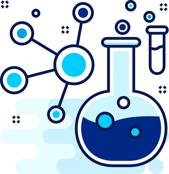 Ícone Laboratório Laboratório Tubo Estilo Esboço Preenchido — Vetor de Stock