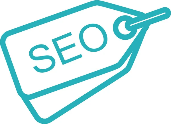 Seo Tag Marketing Icon Outline Style — 스톡 벡터