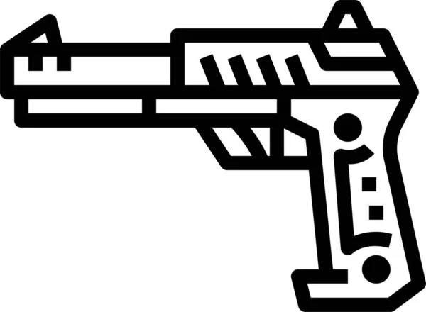 Airsoft Στρατιωτικό Όπλο Εικονίδιο Στην Κατηγορία Στρατιωτικού Πολέμου — Διανυσματικό Αρχείο