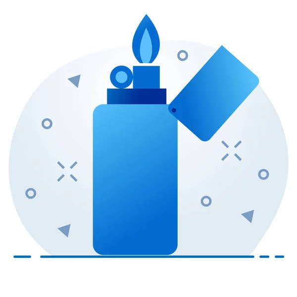 Burn Flame Lighter Icon — Stock Vector