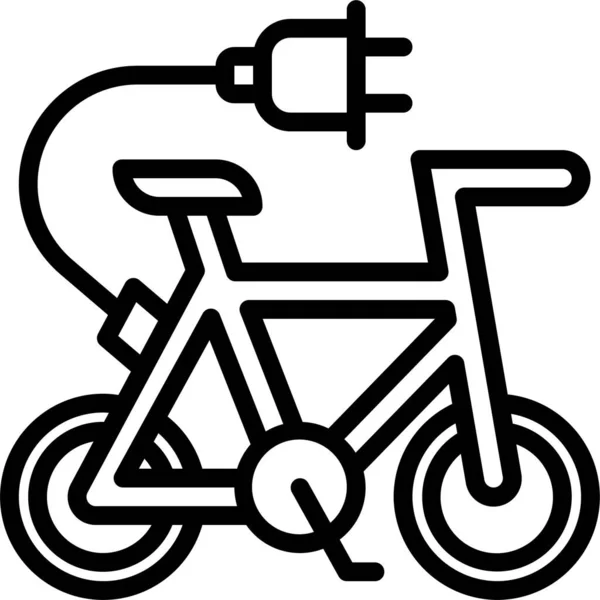 Vélo Vélo Icône Électrique — Image vectorielle