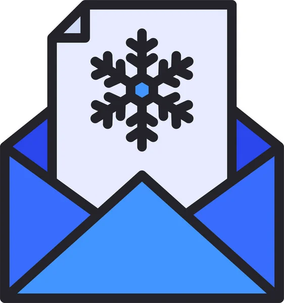Mail Winter Ikone — Stockvektor