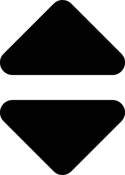 ソリッドスタイルの矢印コントロール方向アイコン — ストックベクタ