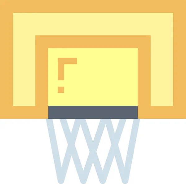 Basket Basketball Freetime Icon Flat Style — Stock Vector