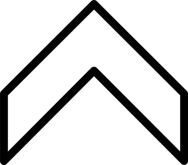 Symbol Šipky Nahoru Pevném Stylu — Stockový vektor
